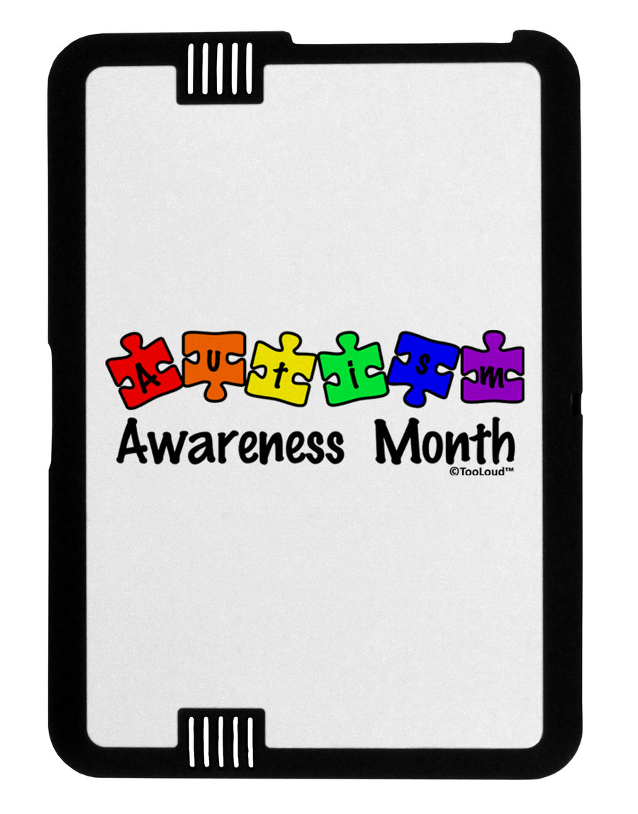Autism Awareness Month - Colorful Puzzle Pieces Black Jazz Kindle Fire HD Cover by TooLoud-TooLoud-Black-White-Davson Sales