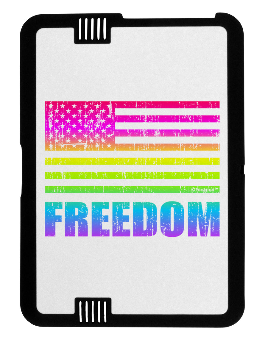 American Pride - Rainbow Flag - Freedom Black Jazz Kindle Fire HD Cover by TooLoud-TooLoud-Black-White-Davson Sales