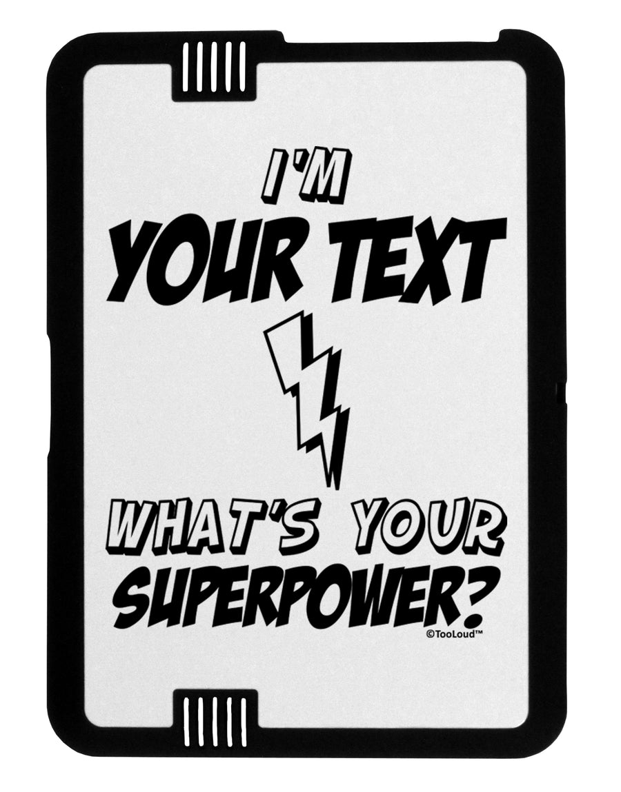 Personalized I'm -Customizable- What's Your Superpower Black Jazz Kindle Fire HD Cover by TooLoud-Hats-TooLoud-Black-White-Davson Sales