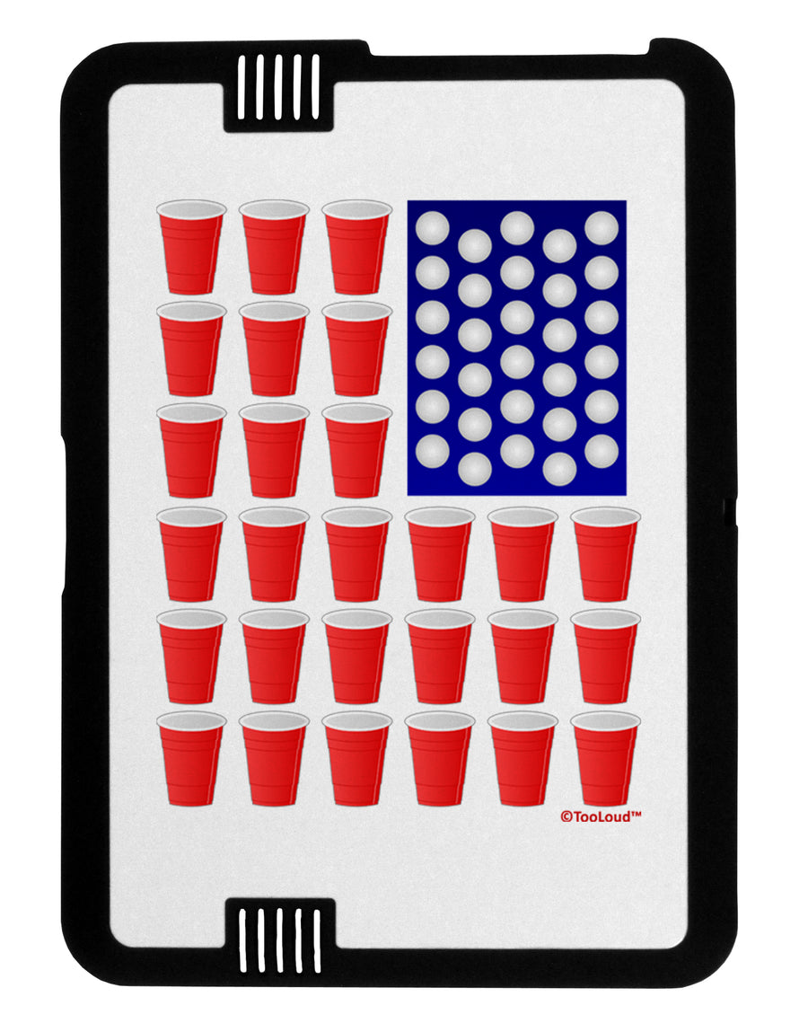 Beer Pong Flag Black Jazz Kindle Fire HD Cover by TooLoud-TooLoud-Black-White-Davson Sales
