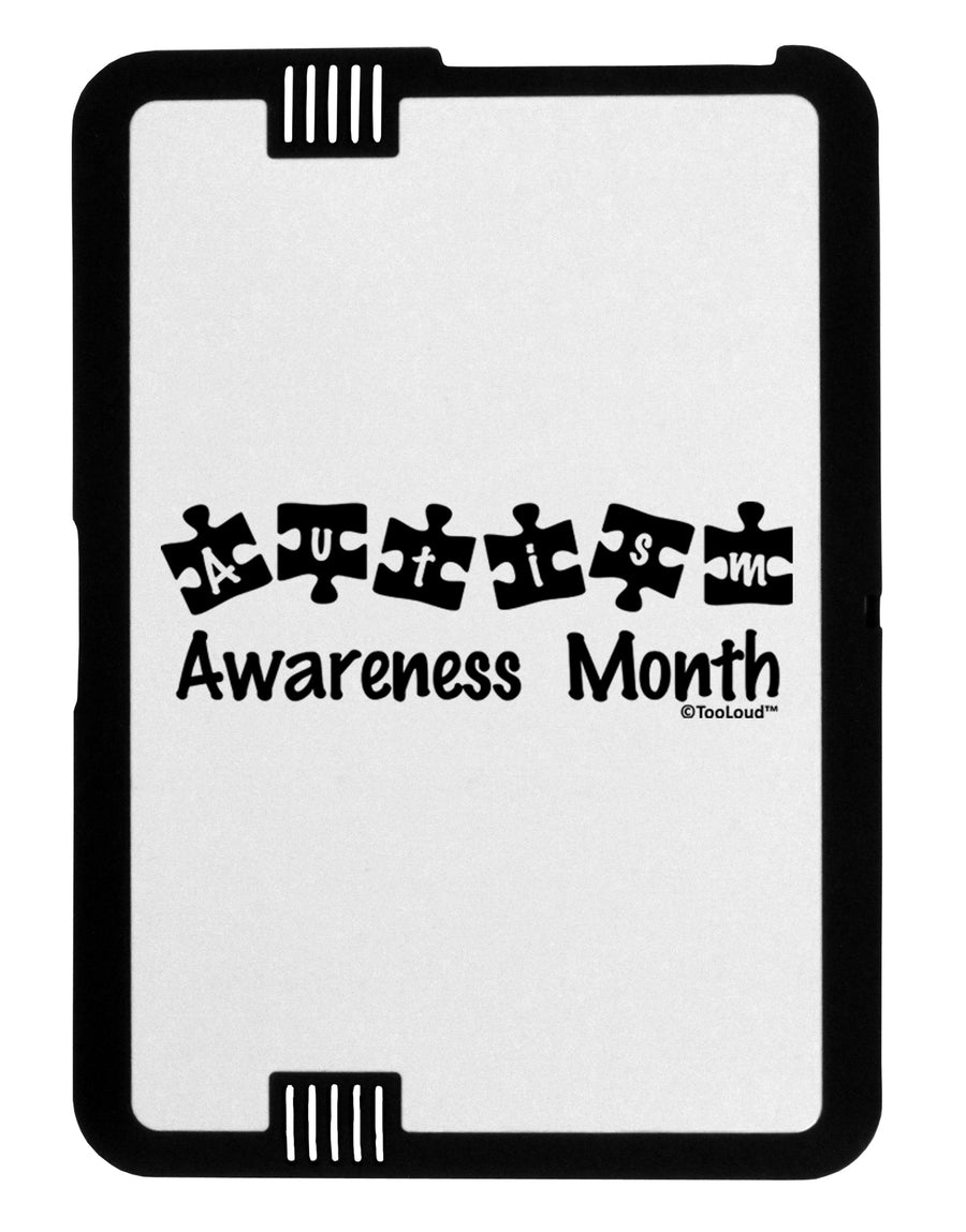 Autism Awareness Month - Puzzle Pieces Black Jazz Kindle Fire HD Cover by TooLoud-TooLoud-Black-White-Davson Sales