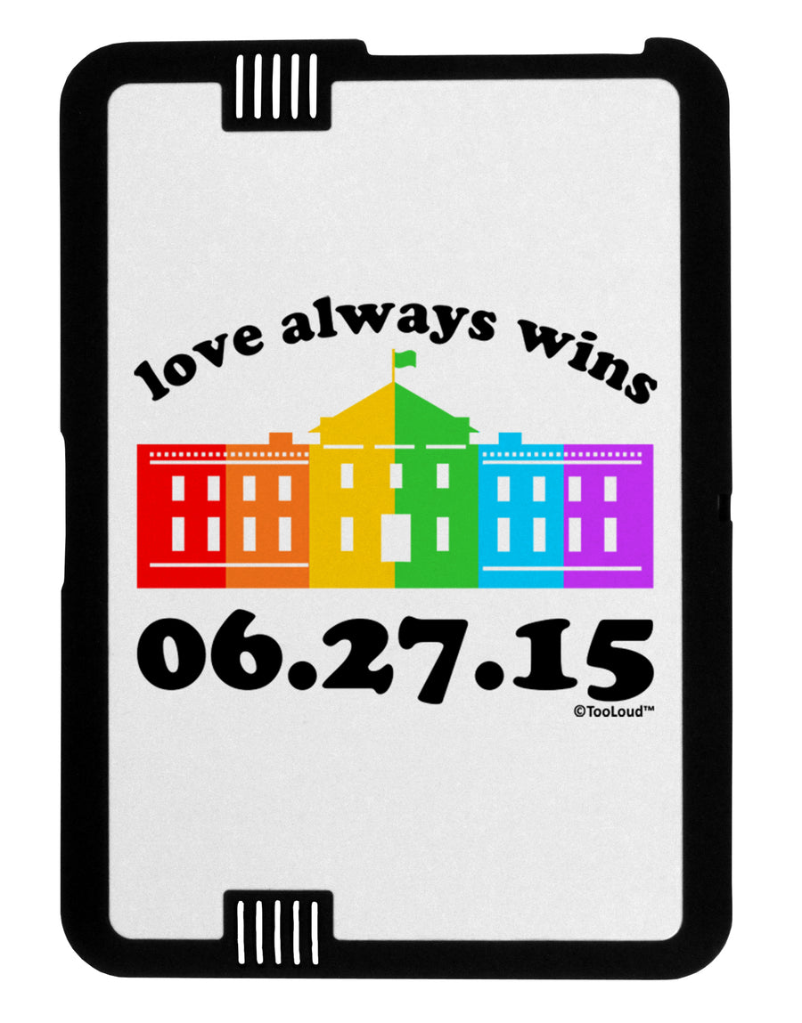 Love Always Wins with Date - Marriage Equality Black Jazz Kindle Fire HD Cover by TooLoud-TooLoud-Black-White-Davson Sales
