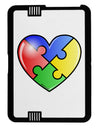 Big Puzzle Heart - Autism Awareness Black Jazz Kindle Fire HD Cover by TooLoud-TooLoud-Black-White-Davson Sales