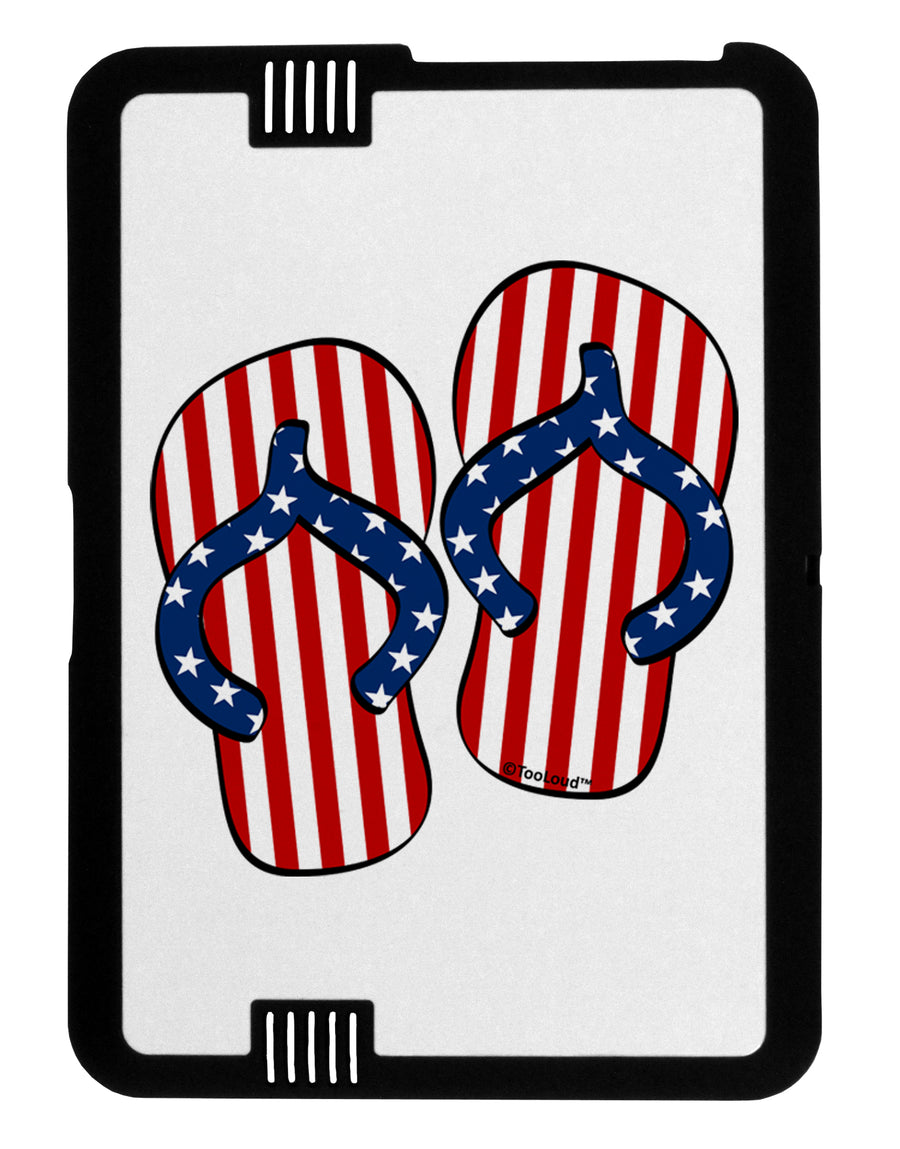 Stars and Stripes Flip Flops Black Jazz Kindle Fire HD Cover by TooLoud-TooLoud-Black-White-Davson Sales