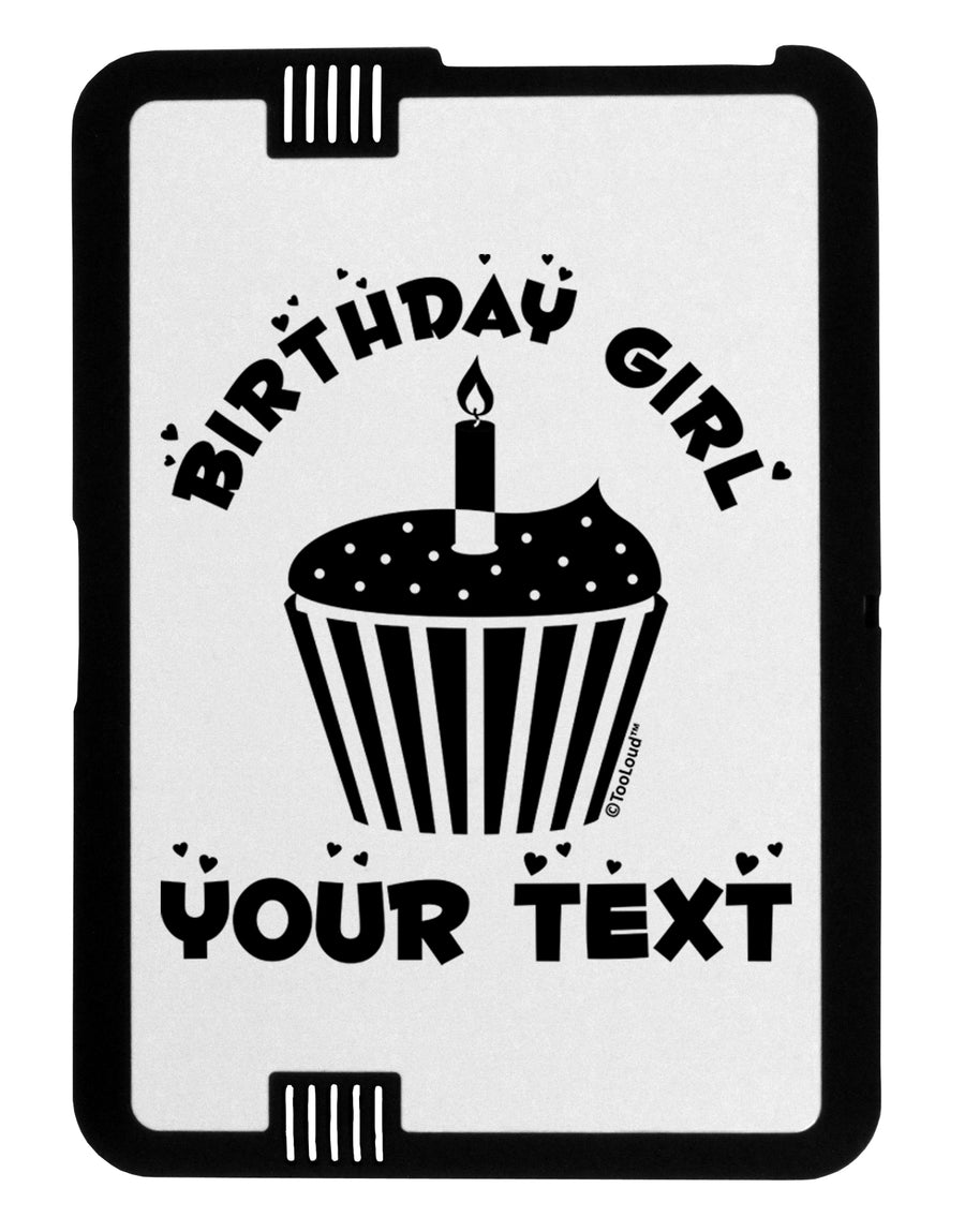 Personalized Birthday Girl Cupcake -Customizable- Name Black Jazz Kindle Fire HD Cover by TooLoud-TooLoud-Black-White-Davson Sales
