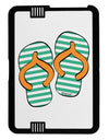 Striped Flip Flops - Teal and Orange Black Jazz Kindle Fire HD Cover by TooLoud-TooLoud-Black-White-Davson Sales
