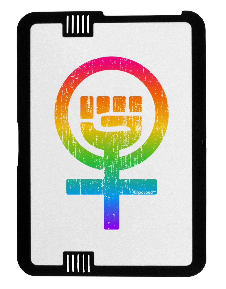 Rainbow Distressed Feminism Symbol Black Jazz Kindle Fire HD Cover by TooLoud-TooLoud-Black-White-Davson Sales