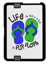 Life is Better in Flip Flops - Blue and Green Black Jazz Kindle Fire HD Cover by TooLoud-TooLoud-Black-White-Davson Sales
