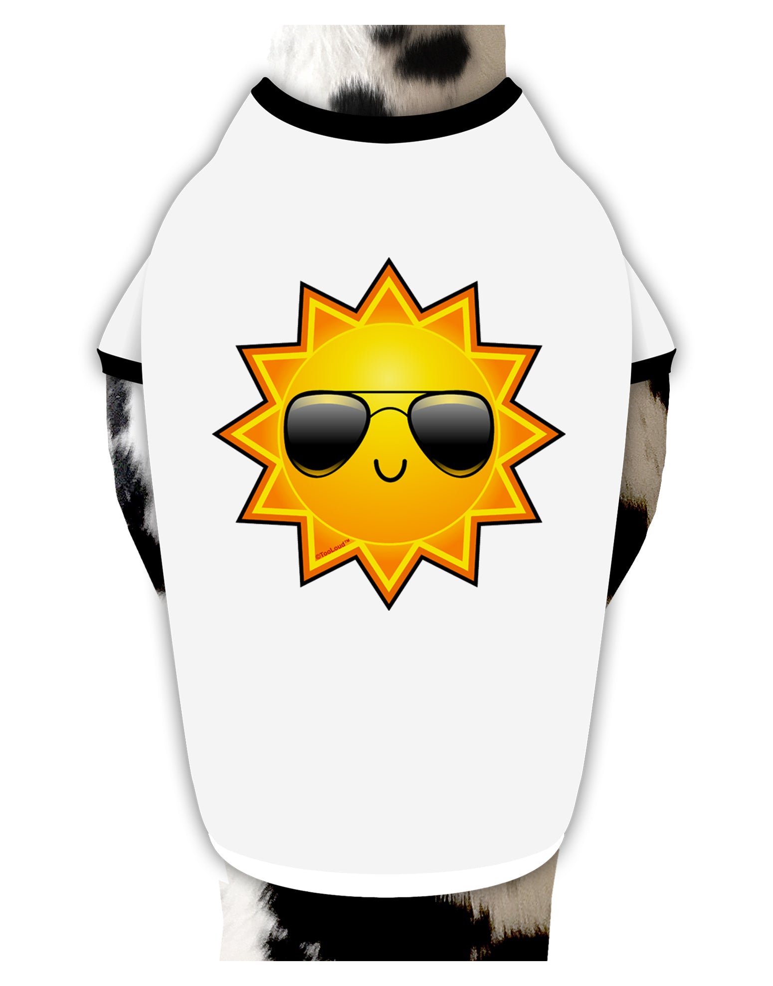 Sun With Sunglasses Dog Shirt by TooLoud-Dog Shirt-TooLoud-White-with-Black-Small-Davson Sales