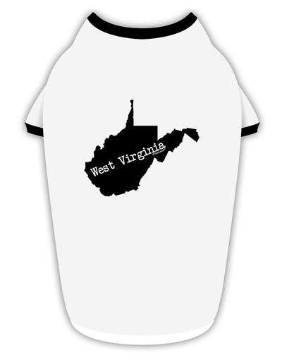 West Virginia - United States Shape Stylish Cotton Dog Shirt-Dog Shirt-TooLoud-White-with-Black-Small-Davson Sales