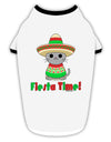 Fiesta Time - Cute Sombrero Cat Stylish Cotton Dog Shirt by TooLoud-Dog Shirt-TooLoud-White-with-Black-Small-Davson Sales