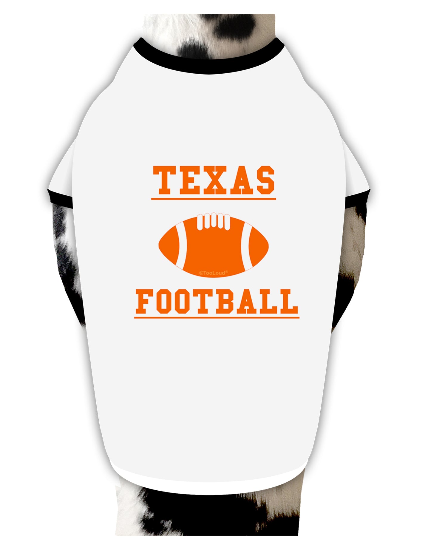Texas Football Dog Shirt by TooLoud-Dog Shirt-TooLoud-White-with-Black-Small-Davson Sales