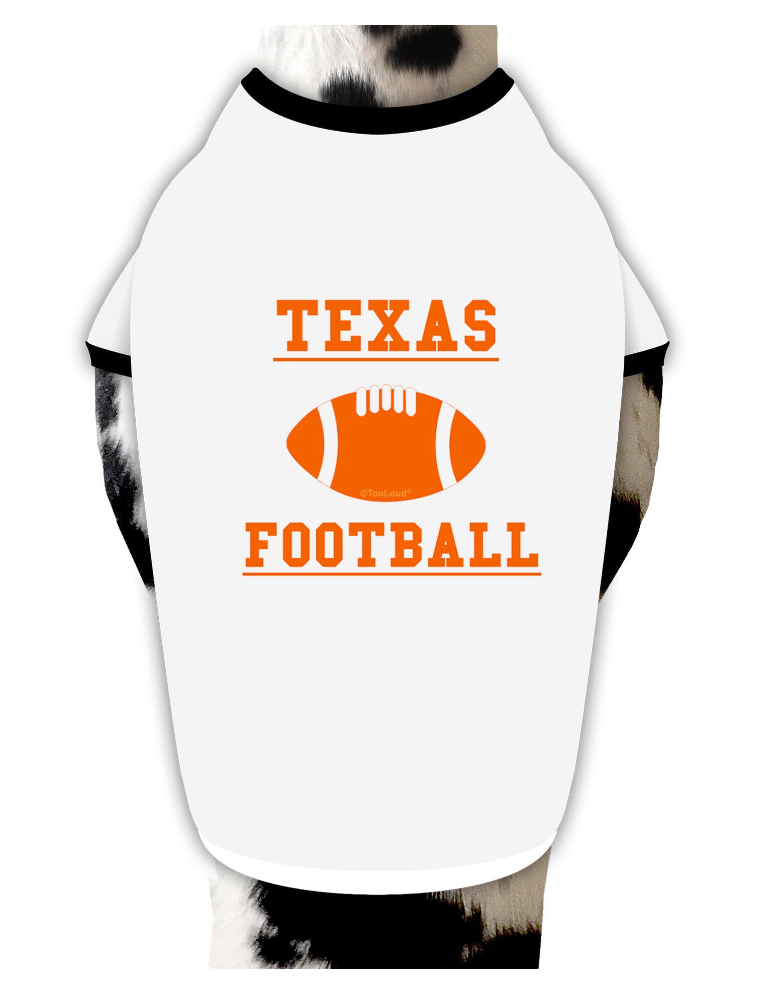 Texas Football Dog Shirt by TooLoud-Dog Shirt-TooLoud-White-with-Black-Small-Davson Sales
