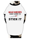 Male Nurses - Stick It Dog Shirt-Dog Shirt-TooLoud-White-with-Black-Small-Davson Sales