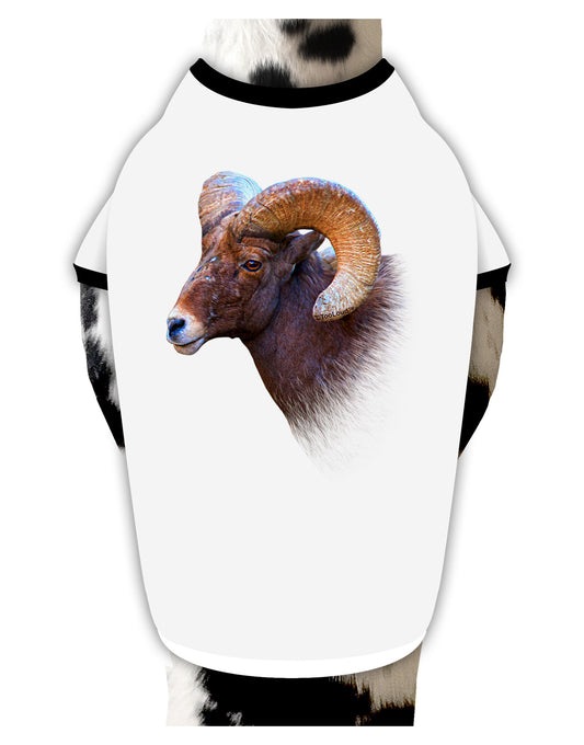 Majestic Bighorn Ram Dog Shirt-Dog Shirt-TooLoud-White-with-Black-Small-Davson Sales