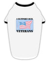 Support Our Veterans Stylish Cotton Dog Shirt-Dog Shirt-TooLoud-White-with-Black-Small-Davson Sales