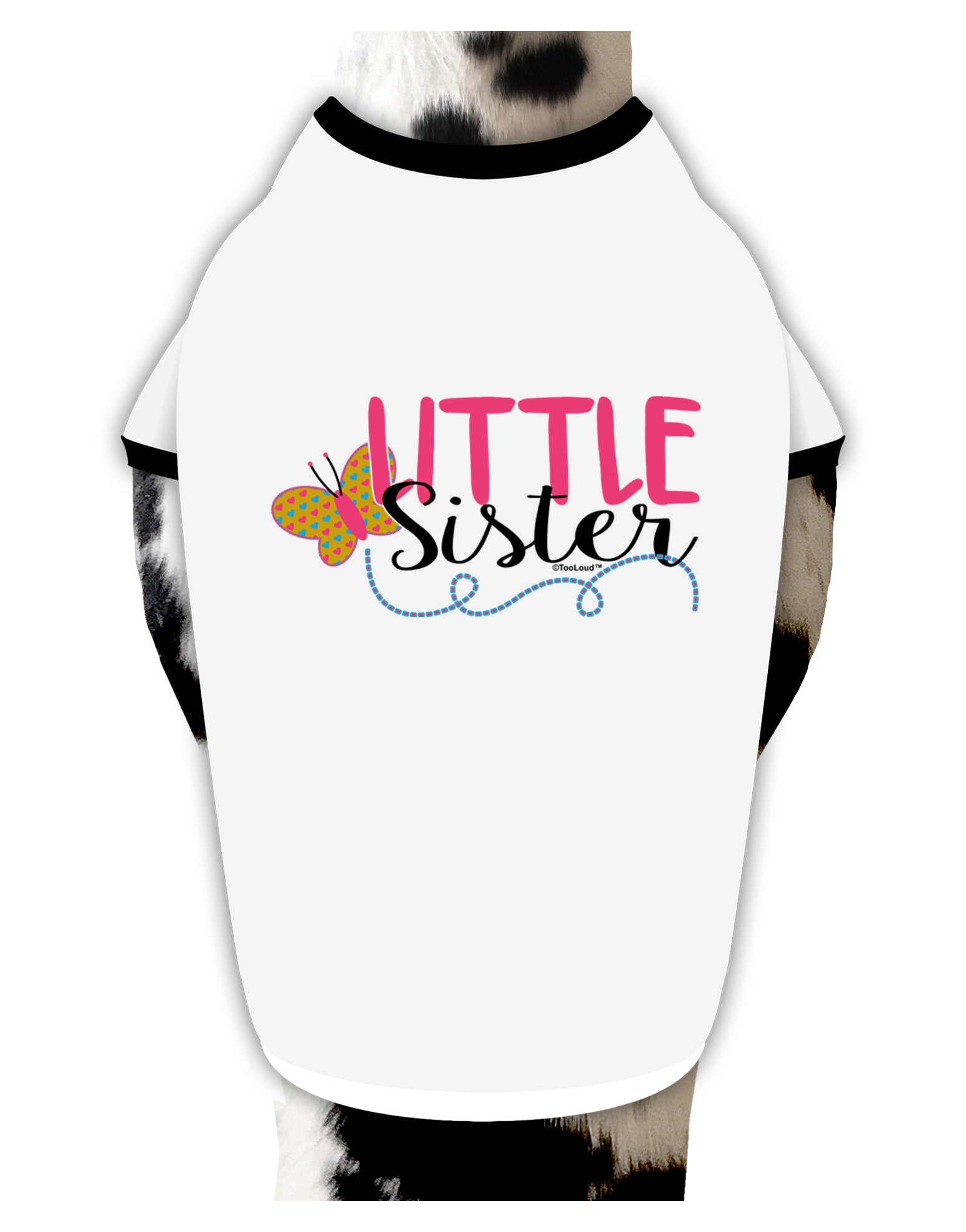 Little Sister Dog Shirt-Dog Shirt-TooLoud-White-with-Black-Small-Davson Sales