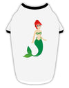 Mermaid Design - Green Stylish Cotton Dog Shirt-Dog Shirt-TooLoud-White-with-Black-Small-Davson Sales