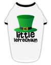 Little Leprechaun - St. Patrick's Day Stylish Cotton Dog Shirt by TooLoud-Dog Shirt-TooLoud-White-with-Black-Small-Davson Sales