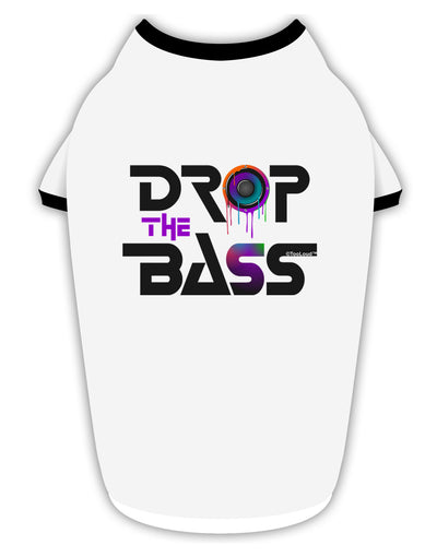 Drop The Bass - Drips Speaker Stylish Cotton Dog Shirt-Dog Shirt-TooLoud-White-with-Black-Small-Davson Sales