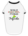 Holiday Spirit - Tequila Stylish Cotton Dog Shirt-Dog Shirt-TooLoud-White-with-Black-Small-Davson Sales