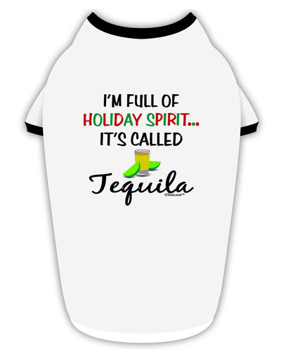 Holiday Spirit - Tequila Stylish Cotton Dog Shirt-Dog Shirt-TooLoud-White-with-Black-Small-Davson Sales