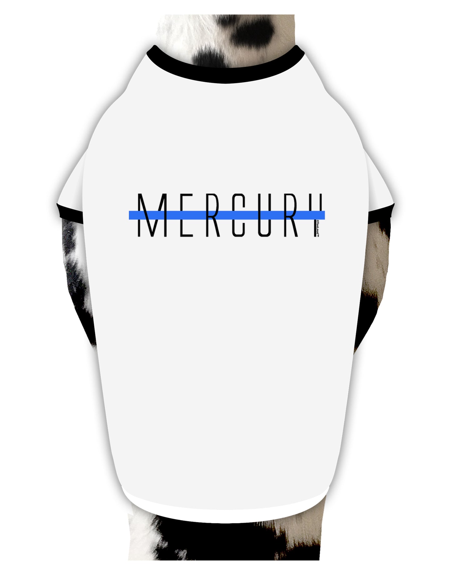 Planet Mercury Text Only Dog Shirt by TooLoud-Dog Shirt-TooLoud-White-with-Black-Small-Davson Sales