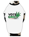 TooLoud Vote Green Party - Marijuana Stylish Cotton Dog Shirt-Dog Shirt-TooLoud-White-with-Black-Small-Davson Sales