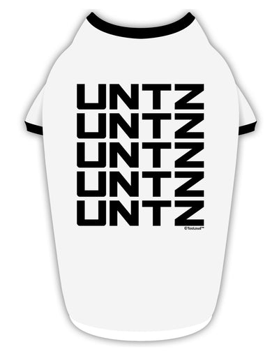 Untz Untz Untz Untz Untz EDM Design Stylish Cotton Dog Shirt-Dog Shirt-TooLoud-White-with-Black-Small-Davson Sales