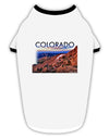 Colorado Mtn Sunset Cutout Stylish Cotton Dog Shirt-Dog Shirt-TooLoud-White-with-Black-Small-Davson Sales