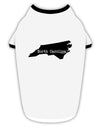 North Carolina - United States Shape Stylish Cotton Dog Shirt by TooLoud-Dog Shirt-TooLoud-White-with-Black-Small-Davson Sales