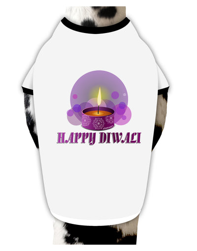 Happy Diwali Purple Candle Dog Shirt by TooLoud-Dog Shirt-TooLoud-White-with-Black-Small-Davson Sales