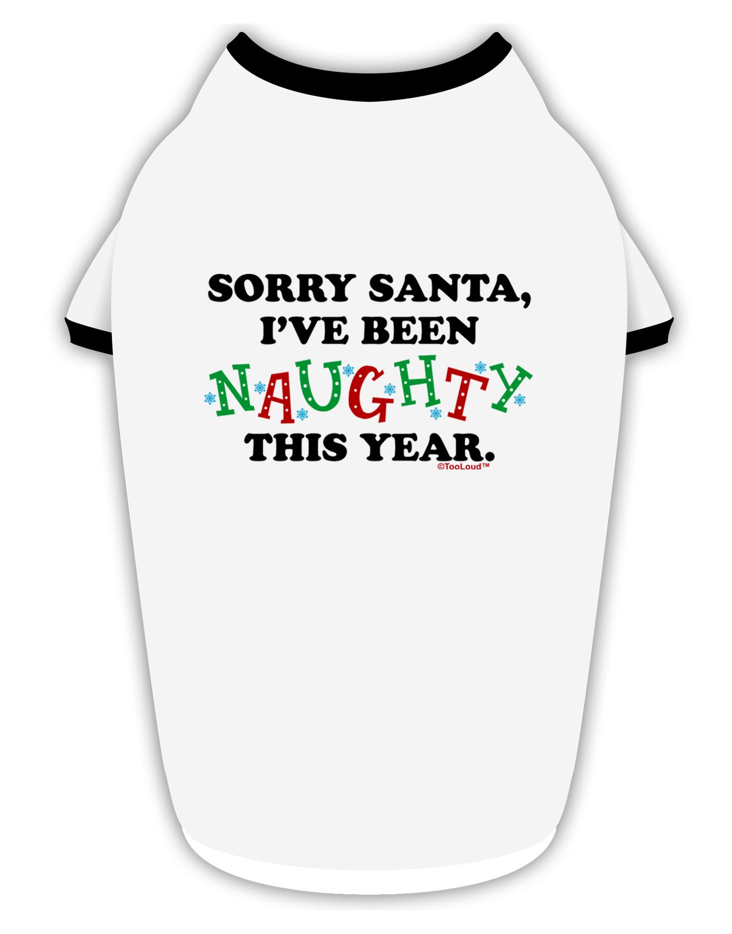 I've Been Naughty This Year Stylish Cotton Dog Shirt-Dog Shirt-TooLoud-White-with-Black-Small-Davson Sales
