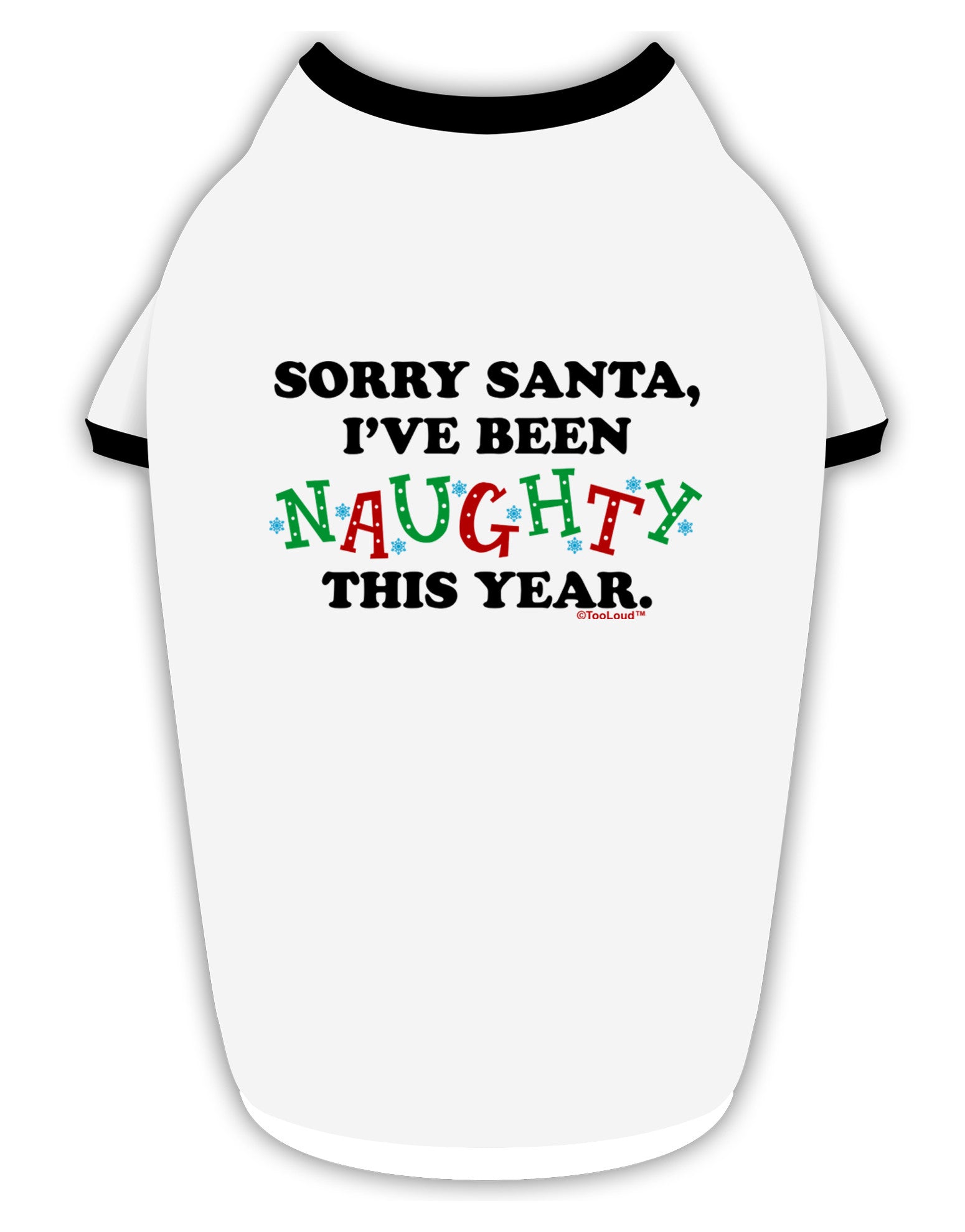 I've Been Naughty This Year Stylish Cotton Dog Shirt-Dog Shirt-TooLoud-White-with-Black-Small-Davson Sales