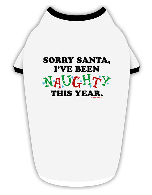 I've Been Naughty This Year Stylish Cotton Dog Shirt-Dog Shirt-TooLoud-White-with-Black-Small-Davson Sales