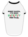 I've Been Naughty This Year Stylish Cotton Dog Shirt-Dog Shirt-TooLoud-White-with-Black-Small-Davson Sales