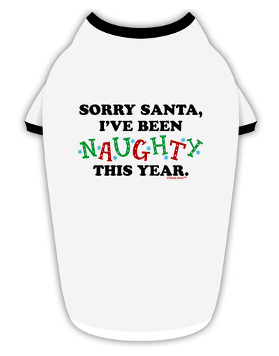 I've Been Naughty This Year Stylish Cotton Dog Shirt-Dog Shirt-TooLoud-White-with-Black-Small-Davson Sales