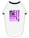 Find Molly Purple Stylish Cotton Dog Shirt-Dog Shirt-TooLoud-White-with-Black-Small-Davson Sales