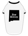 New Mexico - United States Shape Stylish Cotton Dog Shirt by TooLoud-Dog Shirt-TooLoud-White-with-Black-Small-Davson Sales