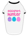 Eggspert Hunter - Easter - Pink Stylish Cotton Dog Shirt by TooLoud-Dog Shirt-TooLoud-White-with-Black-Small-Davson Sales