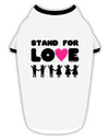 Stand For Love Pink Heart Stylish Cotton Dog Shirt-Dog Shirt-TooLoud-White-with-Black-Small-Davson Sales