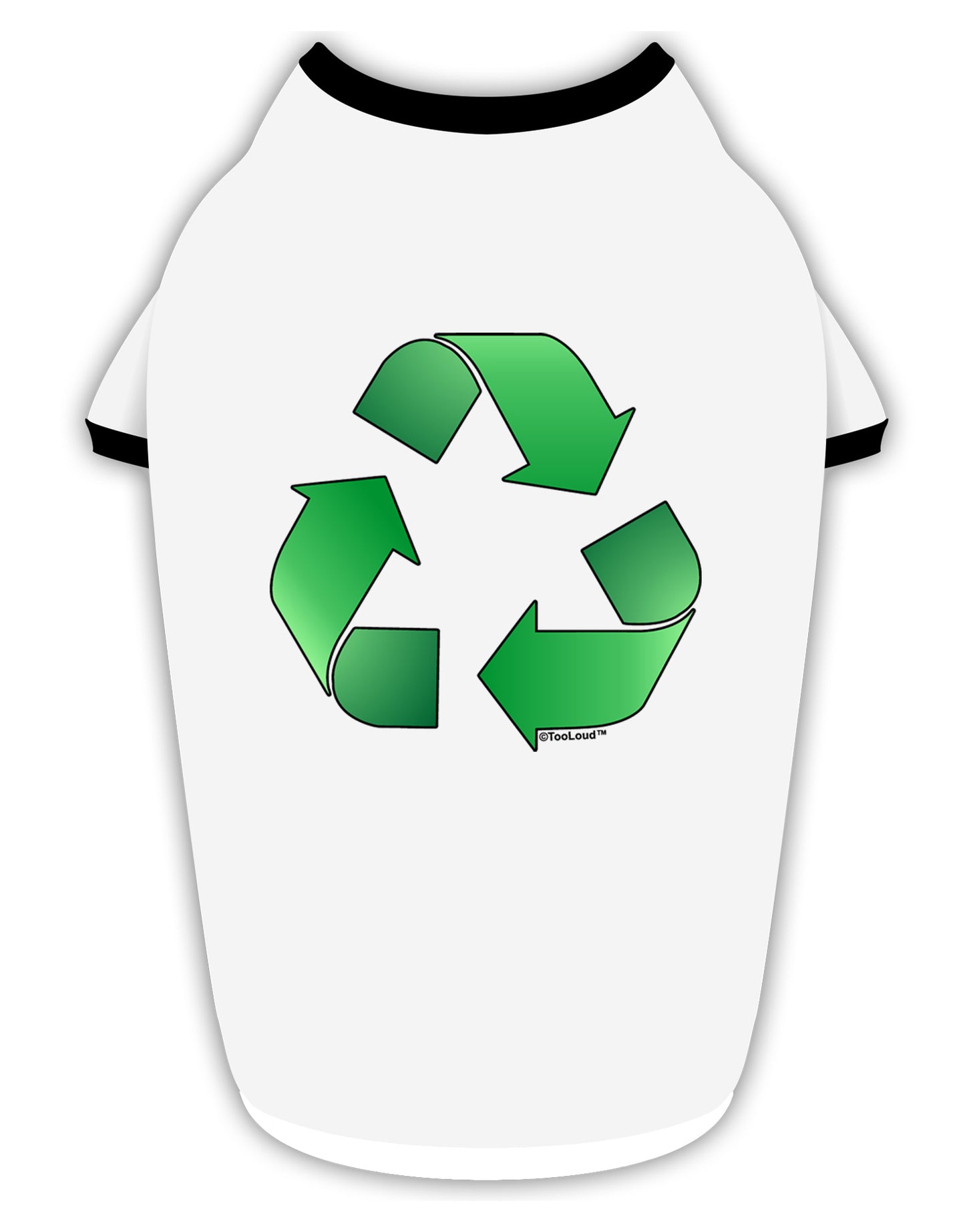 Recycle Green Stylish Cotton Dog Shirt by TooLoud-Dog Shirt-TooLoud-White-with-Black-Small-Davson Sales