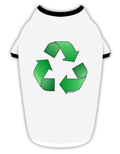 Recycle Green Stylish Cotton Dog Shirt by TooLoud-Dog Shirt-TooLoud-White-with-Black-Small-Davson Sales