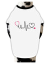 Stethoscope Heartbeat Dog Shirt-Dog Shirt-TooLoud-White-with-Black-Small-Davson Sales