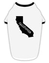 California - United States Shape Stylish Cotton Dog Shirt by TooLoud-Dog Shirt-TooLoud-White-with-Black-Small-Davson Sales