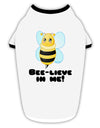 Bee-lieve In Me Stylish Cotton Dog Shirt-Dog Shirt-TooLoud-White-with-Black-XL-Davson Sales