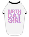 Birthday Girl - Pink and Purple Dots Stylish Cotton Dog Shirt by TooLoud-Dog Shirt-TooLoud-White-with-Black-Small-Davson Sales