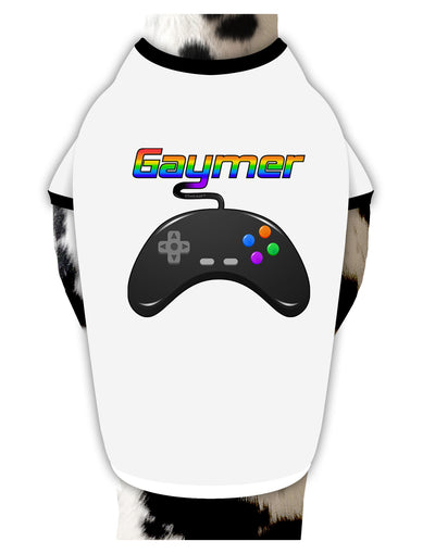 Gaymer Color Dog Shirt-Dog Shirt-TooLoud-White-with-Black-Small-Davson Sales