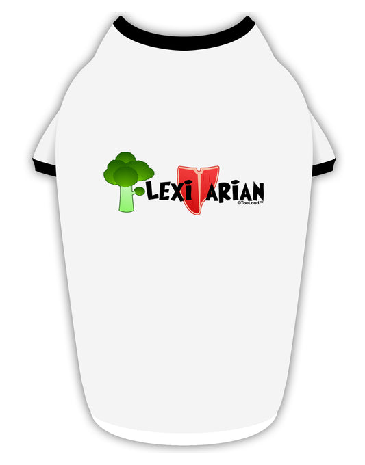 Flexitarian Stylish Cotton Dog Shirt by TooLoud-Dog Shirt-TooLoud-White-with-Black-Small-Davson Sales