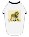 Lion Watercolor 1 Text Stylish Cotton Dog Shirt-Dog Shirt-TooLoud-White-with-Black-Small-Davson Sales